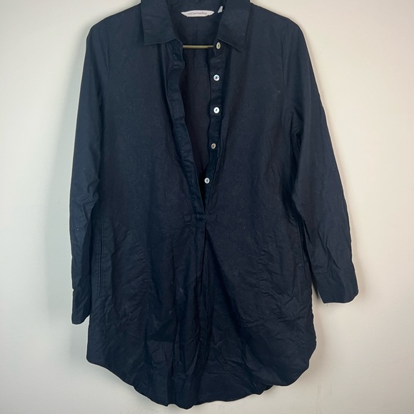 Soft Surroundings Black Popover Top, Small - Picture 2 of 6